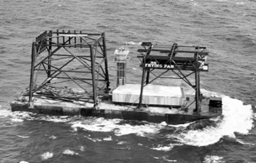 Frying Pan Shoals Light Tower on Barge